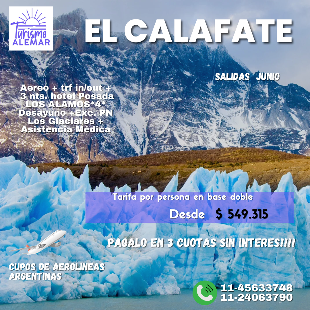 EL CALAFATE - AEREO  -Salida  