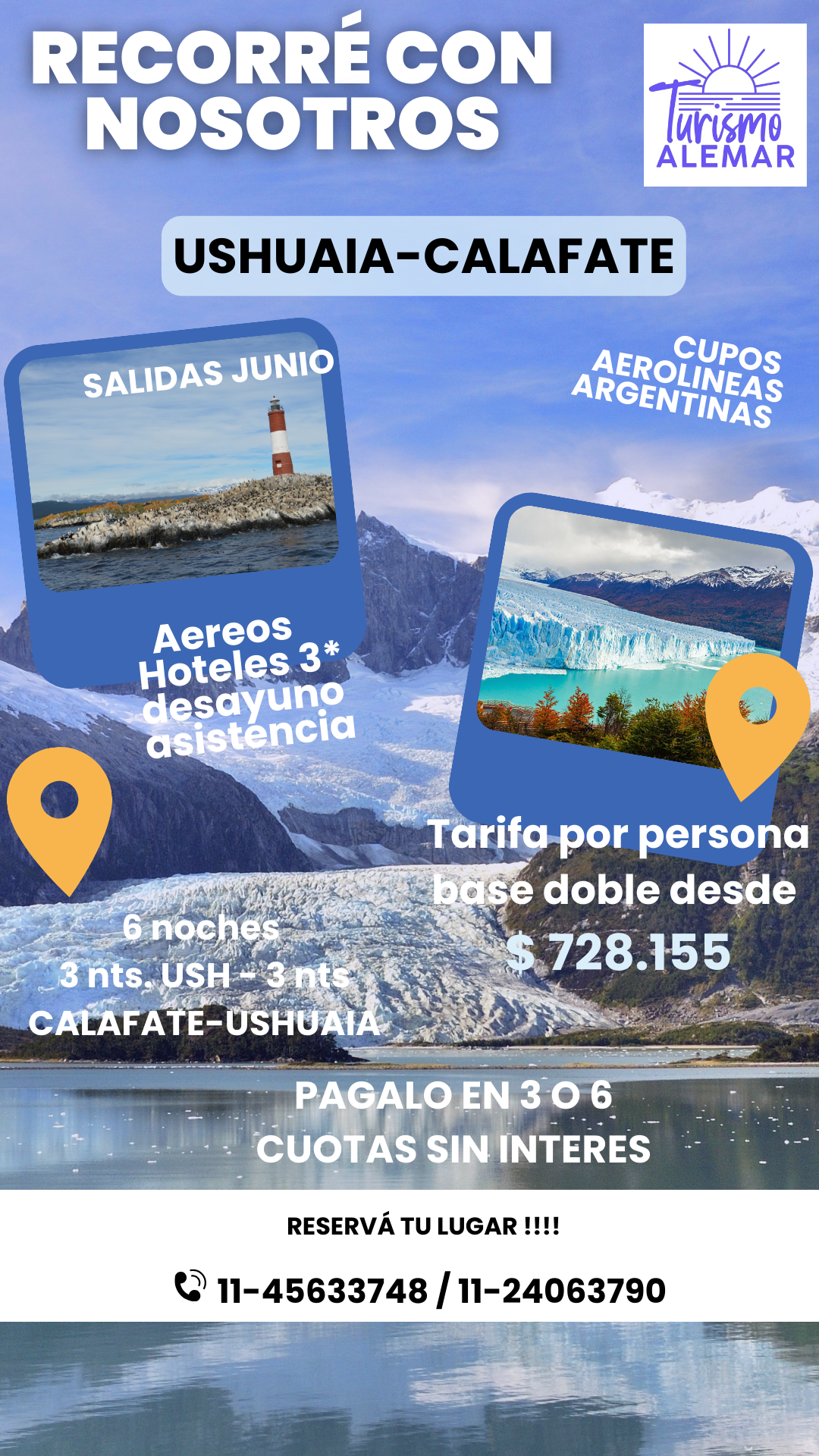 USHUAIA – CALAFATE Salidas 